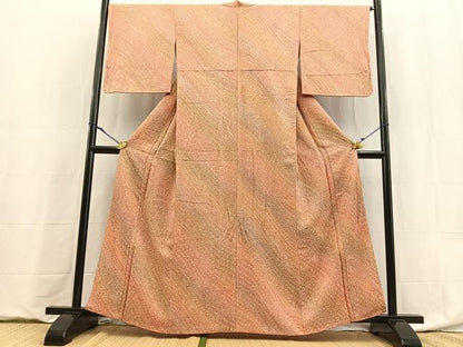 平和屋着物■上質な小紋　作家物　辻が花　幻想　暈し染め　反端付き　正絹　逸品　BAAY9030yc