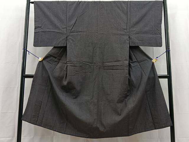 平和屋着物■男性　紬　縞　正絹　逸品　BAAY9042yc