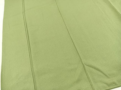 平和屋着物●皇室デザイナー　中村乃武夫監修　色無地　柳染色　正絹　逸品　BAAY9044yc