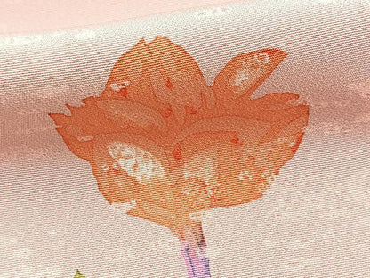 平和屋着物■訪問着　ろうけつ染め　草花文　正絹　逸品　BAAY9045yc