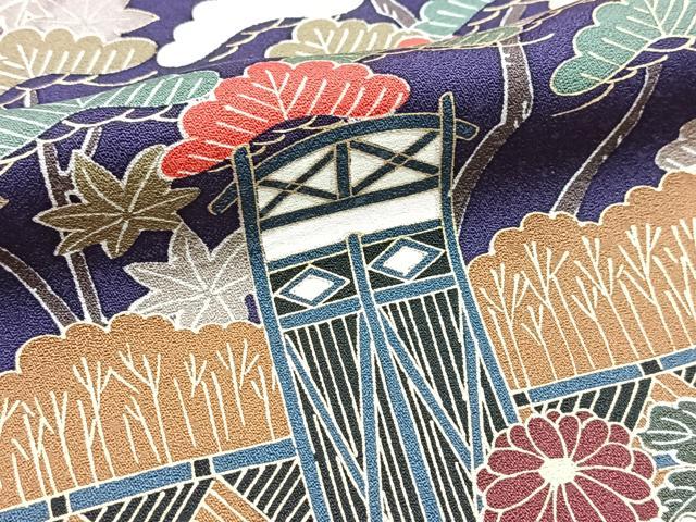 平和屋着物●豪華振袖　駒刺繍　御所解花文　金彩　正絹　逸品　BAAY9074yc