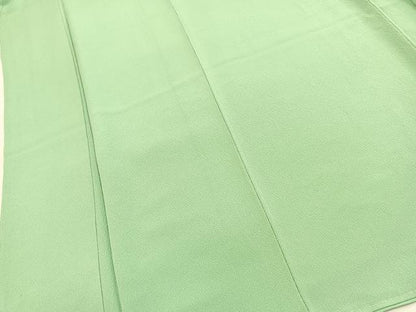 平和屋着物●上質な色無地　若竹色　正絹　逸品　BAAY9077yc