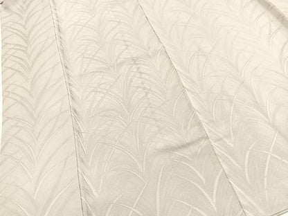 平和屋着物●無地絵羽訪問着　作家物　草葉地紋　白鼠色　正絹　逸品　未使用　BAAY9079yc