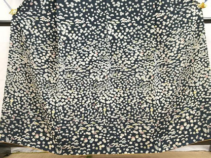 平和屋着物●訪問着　松竹梅花文　黒地　正絹　逸品　BAAY9083yc