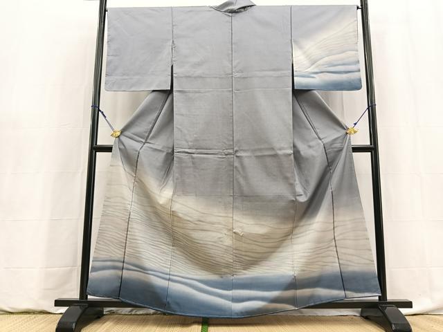 平和屋着物●本場大島紬　訪問着　霞文　暈し染め　正絹　逸品　未使用　BAAY9099yc