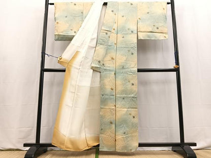 平和屋着物■上質な小紋　楓文　暈し染め　正絹　逸品　BAAY9112yc