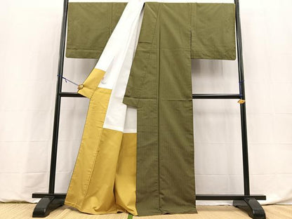 平和屋着物●本場縞大島紬　縞　ますいわ屋扱い　正絹　逸品　BAAY9120yc