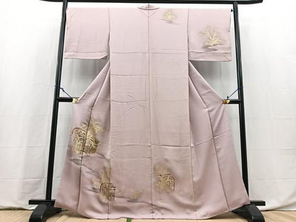 平和屋着物■訪問着　風景文　暈し染め　金彩　正絹　逸品　BAAY9128yc