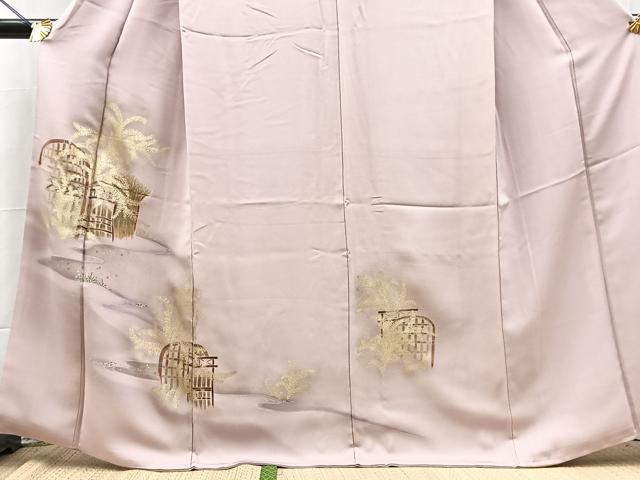 平和屋着物■訪問着　風景文　暈し染め　金彩　正絹　逸品　BAAY9128yc