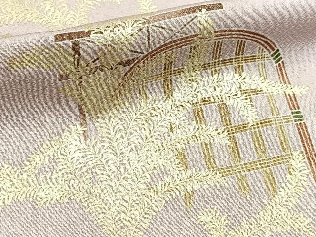 平和屋着物■訪問着　風景文　暈し染め　金彩　正絹　逸品　BAAY9128yc