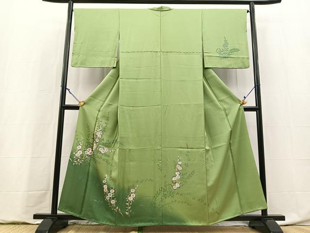 平和屋着物■訪問着　草花文　暈し染め　金彩　正絹　逸品　BAAY9130yc