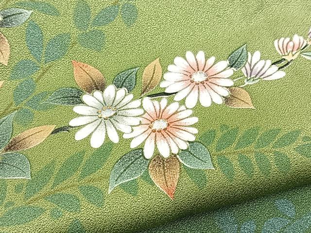平和屋着物■訪問着　草花文　暈し染め　金彩　正絹　逸品　BAAY9130yc