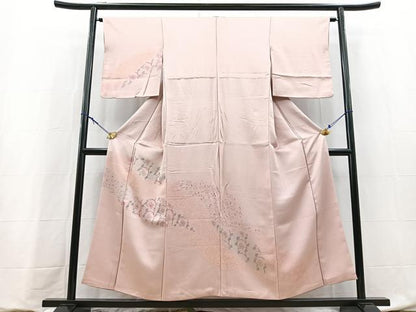 平和屋着物■訪問着　刺繍　更紗花文　暈し染め　正絹　逸品　BAAY9136yc