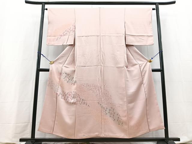 平和屋着物■訪問着　刺繍　更紗花文　暈し染め　正絹　逸品　BAAY9136yc