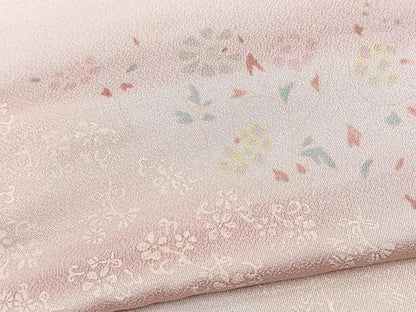 平和屋着物■訪問着　刺繍　更紗花文　暈し染め　正絹　逸品　BAAY9136yc