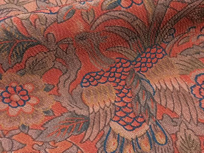 平和屋着物■上質な小紋　更紗花鳥文　正絹　逸品　BAAY9139yc
