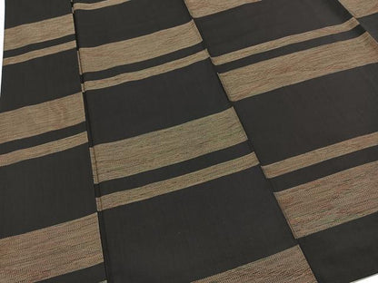 平和屋着物■本場縞大島紬　横段文　正絹　逸品　BAAY9143yc