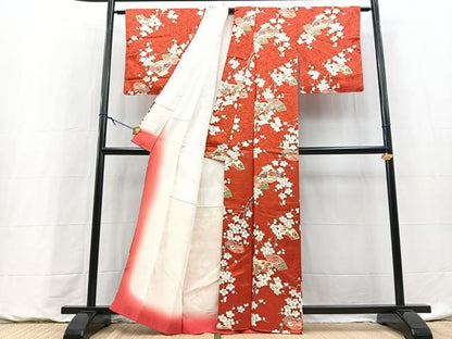 平和屋着物■上質な小紋　地紙花文　正絹　逸品　未使用　BAAY9145yc