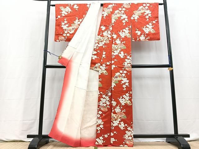 平和屋着物■上質な小紋　地紙花文　正絹　逸品　未使用　BAAY9145yc