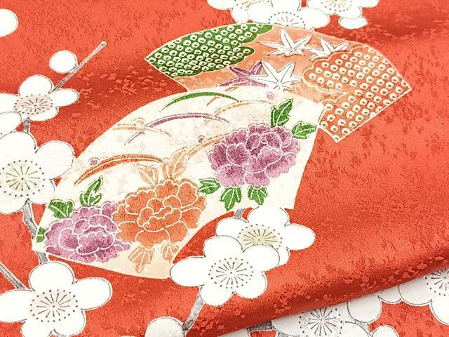 平和屋着物■上質な小紋　地紙花文　正絹　逸品　未使用　BAAY9145yc