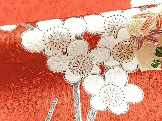 平和屋着物■上質な小紋　地紙花文　正絹　逸品　未使用　BAAY9145yc
