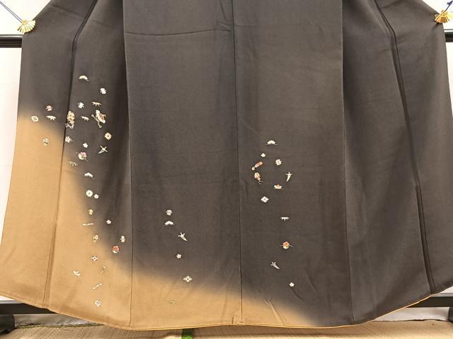 平和屋着物■訪問着　宝尽くし　暈し染め　金彩　鬼しぼ縮緬　正絹　逸品　BAAY9168yc