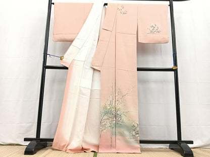 平和屋着物●訪問着　水車花文　暈し染め　金彩　正絹　逸品　BAAY9169yc