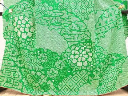 平和屋着物●豪華振袖　総絞り　吉祥花文　正絹　逸品　BAAY9174yc