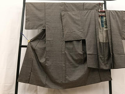 平和屋着物■男性　本場大島紬　アンサンブル　長羽織　80亀甲　総詰め　正絹　逸品　BAAY9191yc