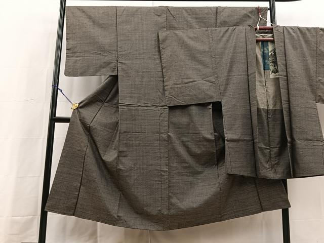 平和屋着物■男性　本場大島紬　アンサンブル　長羽織　80亀甲　総詰め　正絹　逸品　BAAY9191yc