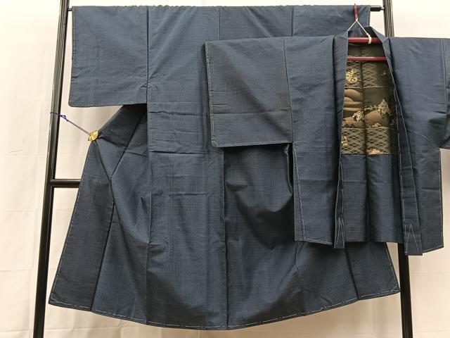 平和屋着物■男性　本場大島紬　アンサンブル　80亀甲　総詰め　正絹　逸品　BAAY9192yc