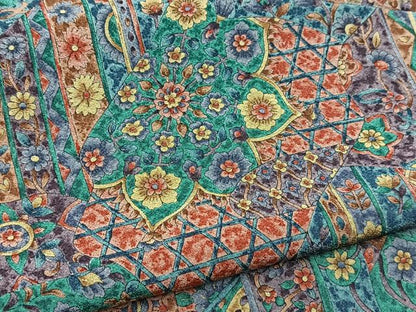 平和屋着物■訪問着　切嵌更紗花文　正絹　逸品　BAAY9208yc
