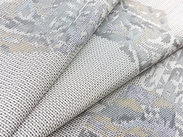 平和屋着物●本場大島紬　白大島　総絣　切嵌花文　正絹　逸品　BAAY9212yc