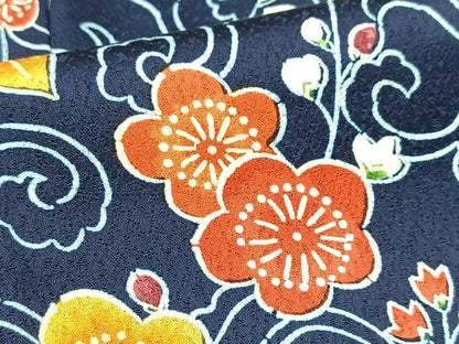 平和屋着物■上質な小紋　花唐草文　正絹　逸品　BAAY9219yc