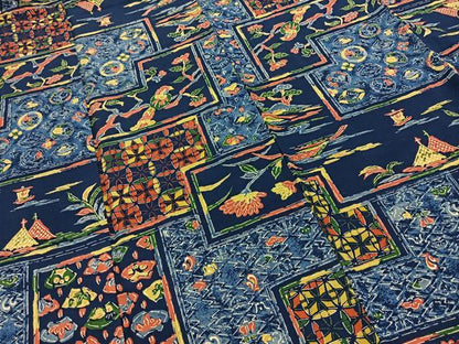 平和屋着物■上質な小紋　吉祥花鳥文　正絹　逸品　BAAY9220yc