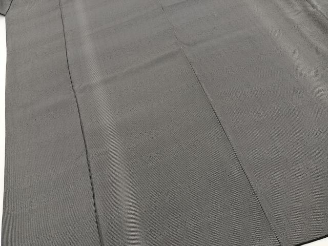 平和屋着物●江戸小紋　万筋　黒色×桔梗鼠色　そめの近江謹製　正絹　逸品　BAAY9225yc