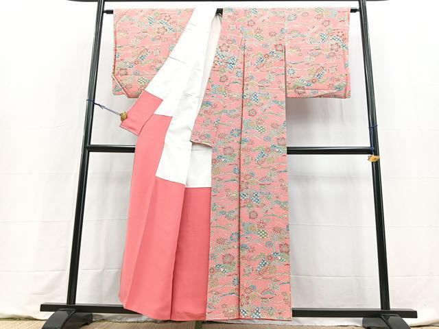平和屋着物■上質な小紋　花鳥文　正絹　逸品　BAAY9233yc