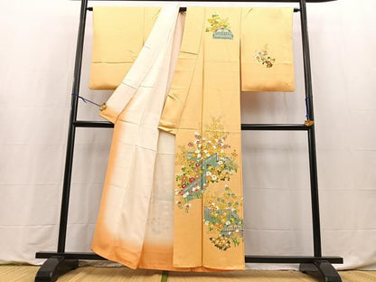 平和屋着物■訪問着　籬花文　正絹　逸品　BAAY9234yc