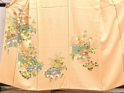 平和屋着物■訪問着　籬花文　正絹　逸品　BAAY9234yc