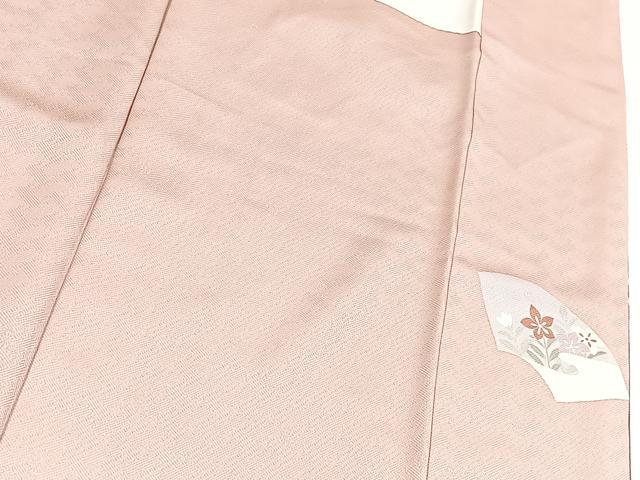 平和屋着物●訪問着　駒刺繍　地紙花文　暈し染め　金彩　正絹　逸品　BAAY9241yc