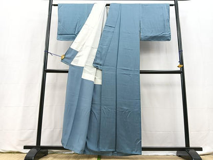 平和屋着物■上質な色無地　紗綾形地紋　薄花色　正絹　逸品　BAAY9246yc