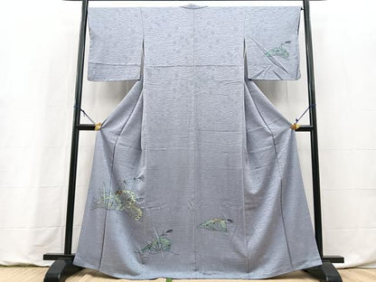 平和屋着物●訪問着　片輪車花文　金彩　鈴乃屋扱い　正絹　逸品　未使用　BAAY9249yc