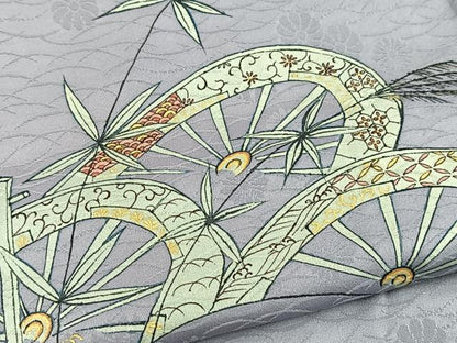 平和屋着物●訪問着　片輪車花文　金彩　鈴乃屋扱い　正絹　逸品　未使用　BAAY9249yc