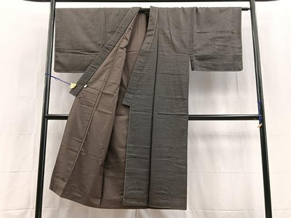平和屋着物■男性　紬　アンサンブル　100亀甲　総詰め　正絹　逸品　BAAY9253yc