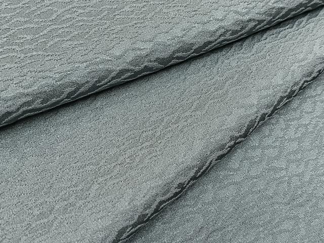 平和屋着物■上質な色無地　氷割れ地紋　湊鼠色　正絹　逸品　BAAY9260yc