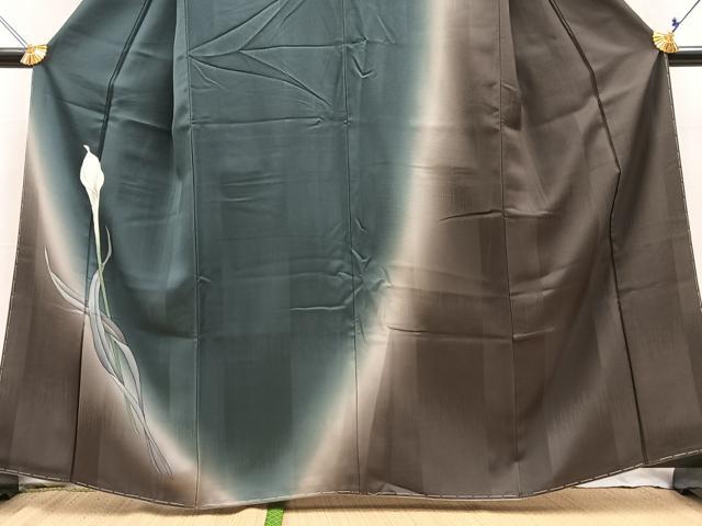 平和屋着物●京都の名門ブランド　銀花仙　訪問着　草花文　暈し染め　金彩　やまと誂製　正絹　逸品　未使用　BAAY9266yc