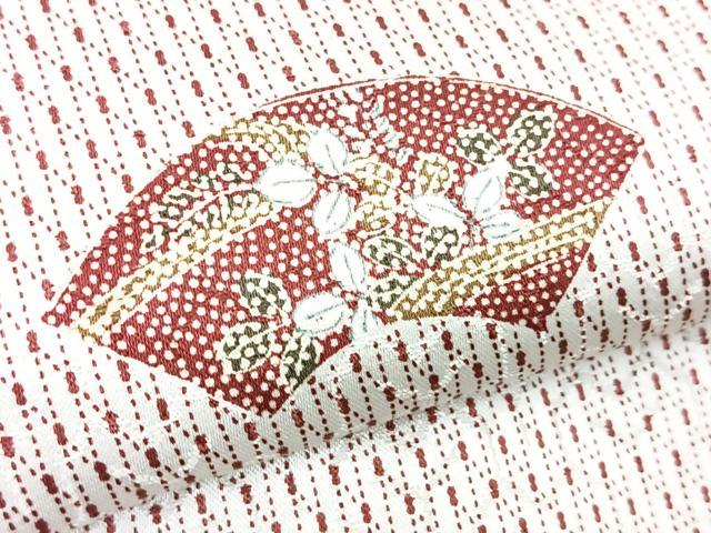 平和屋着物■上質な小紋　地紙花文　正絹　逸品　BAAY9283yc