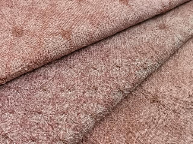 平和屋着物●上質な紬　蜘蛛絞り　正絹　逸品　BAAY9284yc