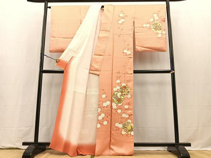 平和屋着物●訪問着　雪輪花文　大丸扱い　正絹　逸品　BAAY9295yc
