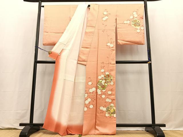 平和屋着物●訪問着　雪輪花文　大丸扱い　正絹　逸品　BAAY9295yc